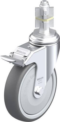 Blickle LKRA-PATH 126KF-11-FI-E15 Lenkrolle mit Feststeller in Grau und Silber, Rad-Durchmesser: 125 mm, Tragfähigkeit: 120 kg - Bild 1