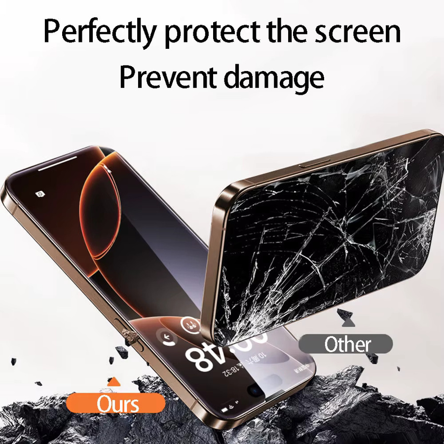 KaiYingF Anti-Spy Displayschutz aus gehärtetem Glas für iPhone 16 15 14 13 12 11 Pro XS Max X XR, transparente Vollabdeckung, 2/4 Stück - Bild 2