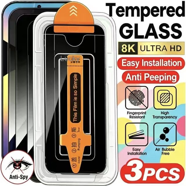 Samsung Anti-Spionage und HD Displayschutz Glasfolie für S26 Ultra, S26+ und S26, transparent, 9H bruchsicher und staubfrei - Bild 1