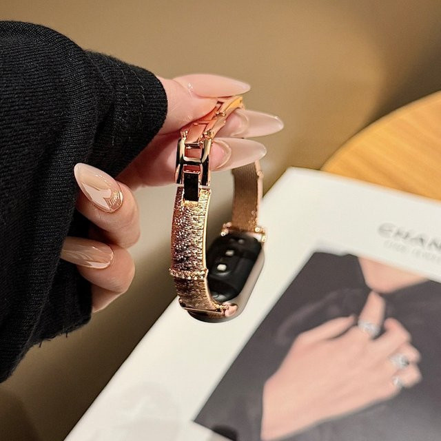TANGYIYI Uhrenarmband Edelstahl, Roségold, Unisex - Bild 1
