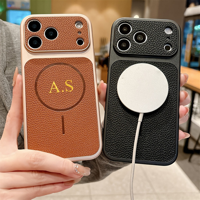 Personalisierte magnetische TPU Handyhülle von YLUOYI mit individuellem Namen und Goldfolien-Heißprägung für iPhone 17 16 15 14 13 Pro Max und 17 Air - Bild 1