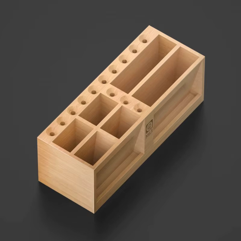 Amaoe M63 Bambo Aufbewahrungsbox Werkstatt-Organizer in Braun - Bild 3