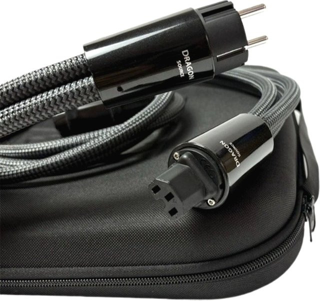 VOIACAN Dragon Source HiFi Audio-Netzkabel mit PSS Silber und Schuko-Stecker in Silber - Bild 1