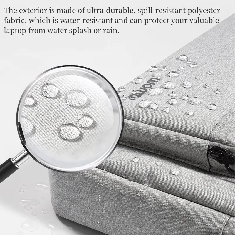 WOMT Business Laptoptasche für Herren als Aktentasche und Schultertasche für Notebooks von 14 bis 15,6 Zoll in Grau - Bild 5