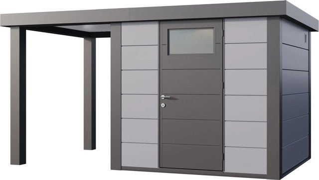 Telluria Gerätehaus Classico in Grau mit offener Lounge S Links, B/H/T: 426 x 219 x 258 cm - Bild 1