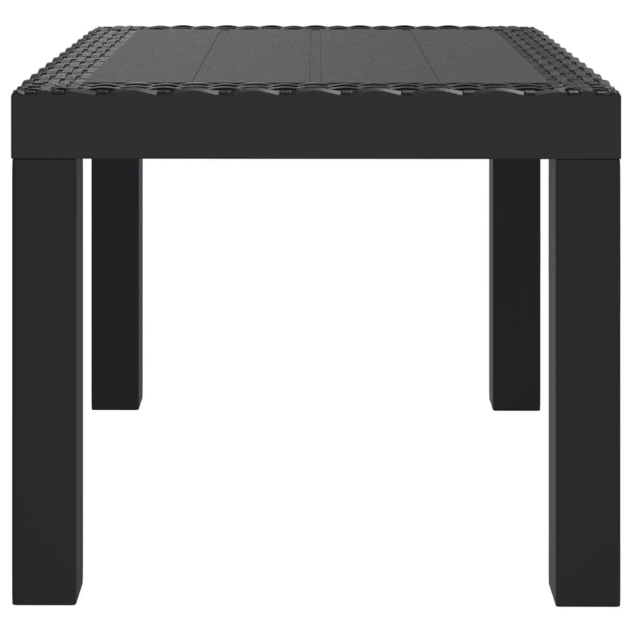 vidaXL Gartentisch aus Polypropylen in Anthrazit, B/T/H: 59 x 47 x 40 cm - Bild 4