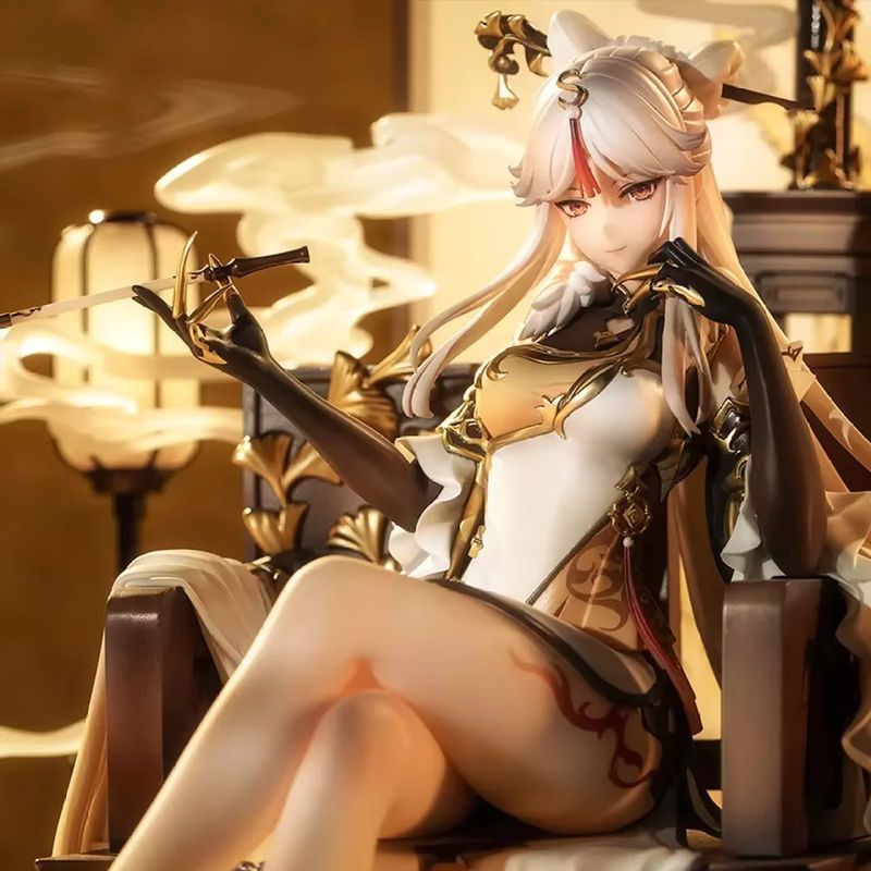 Bandai Genshin Impact Anime Figuren Sammlung Ningguang, Zhongli, Klee und Paimon als mehrfarbige Actionfiguren aus Kunststoff - Bild 4