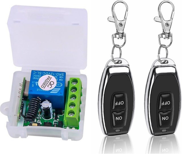 VehicleKit Smart Home 433 MHz DC 12 V 1CH Drahtloser Fernbedienung Schalter Relais Empfänger Sender Universal ON-OFF Dunkelgrün - Bild 1