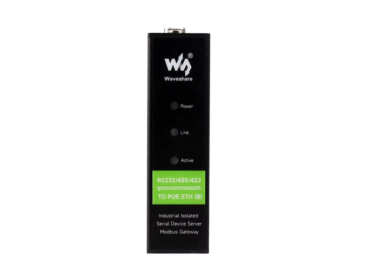 Waveshare Rail-Mount Serial Server RS232/485/422 zu RJ45 Ethernet-Modul, TCP/IP zu seriell, Modbus und MQTT Gateway, Schwarz - Bild 3
