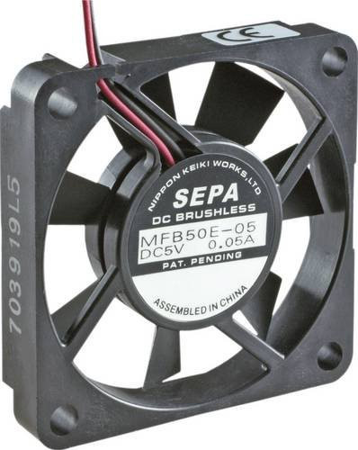 SEPA MFB50E05 Axiallüfter 5 V/DC 10.1 m³/h Schwarz B/T/H: 50 x 50 x 10 mm - Bild 1