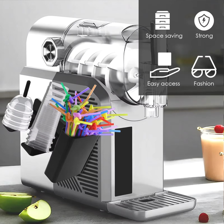 Ninja Becherhalter und Deckelspender mit Strohhalm-Aufbewahrungsorganizer für FS301 FS30 Slushie Maschinen, Schwarz - Bild 3
