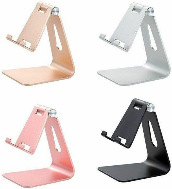 Faltbarer Schreibtisch Telefon Halter als tragbarer Universal Handy Desktop-Ständer in Gold - Bild 1