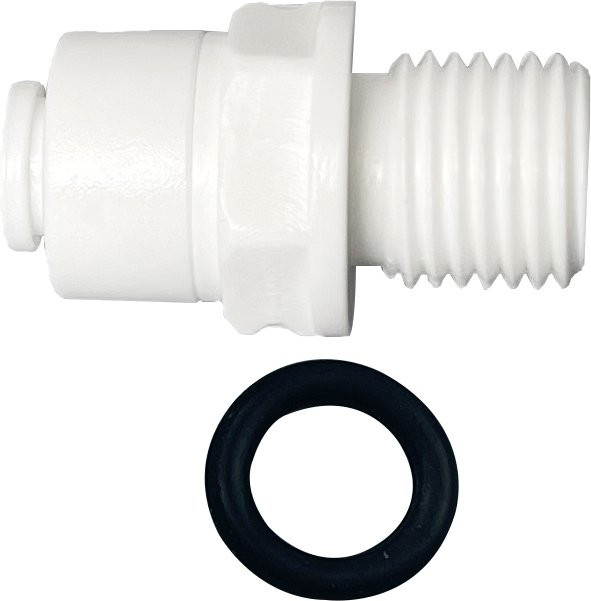 10 Stück PVC RO Straight Rohrverschraubung Schnellanschlusssystem für 1/4 Zoll OD Schlauch mit 1/4 Zoll BSP Außengewinde in Weiß für die Wasseraufbereitung - Bild 1