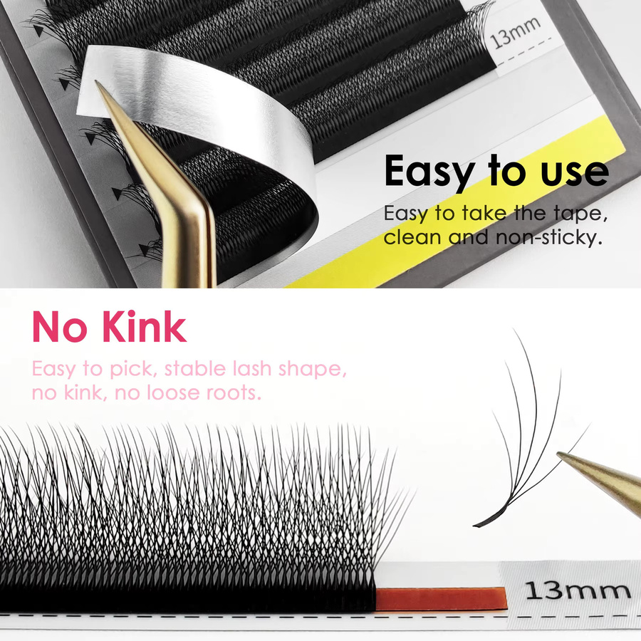 SEEDEW Wispy W-förmige 5D-Wimpernverlängerung, Black, Natürlich - Bild 2