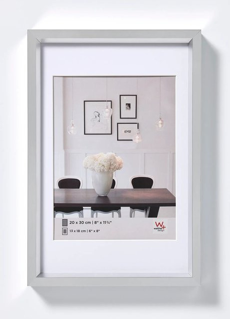 Walther Design Steel Style Kunststoff Bilderrahmen Silber B: 40 cm, H: 60 cm - Bild 1