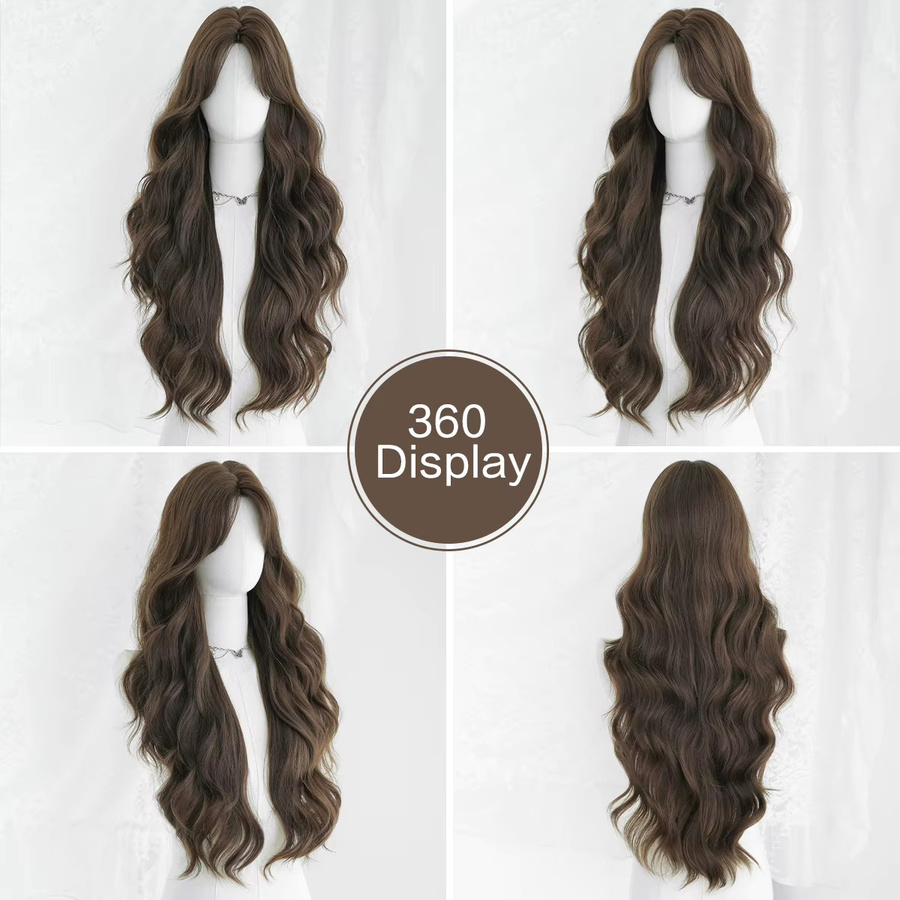7JHH WIGS Perücke Wasserwellen, Kühles Braun, Damen - Bild 3