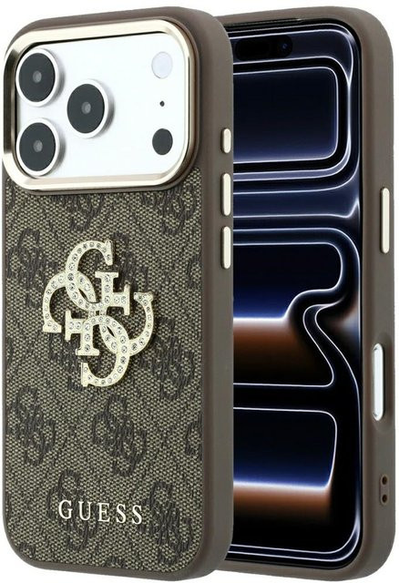 Guess Handyhülle für Apple iPhone 18 Pro Max und iPhone 17 Pro Max mit 4G Big Strass Logo in Braun - Bild 1