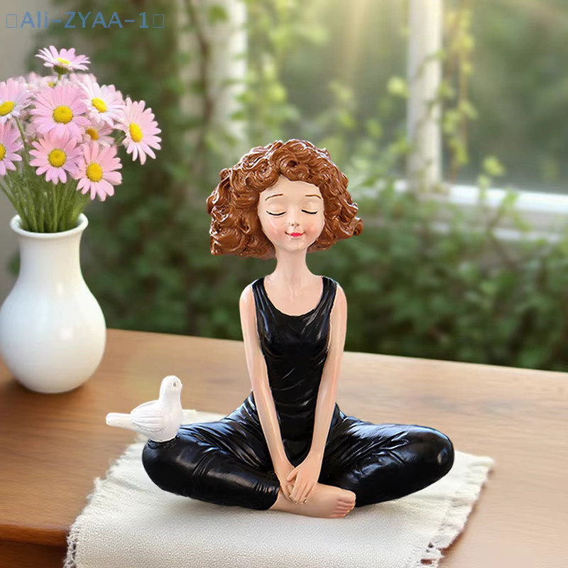 JETTING Yoga-Mädchen Kunstskulptur aus Kunstharz in Schwarz als Deko-Figur für dein Zuhause - Bild 3