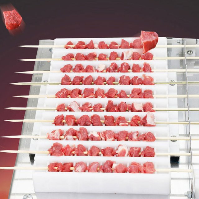 YunlinLi Fleischspießmaschine Version 2025 aus Edelstahl in Silber für Grill, Kebab und Fleischspieße - Bild 1