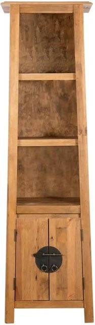 vidaXL Badezimmer-Hochschrank aus Kiefernholz in Braun mit Regalfächern und Türen, B/T/H: 48 x 32 x 170 cm - Bild 1