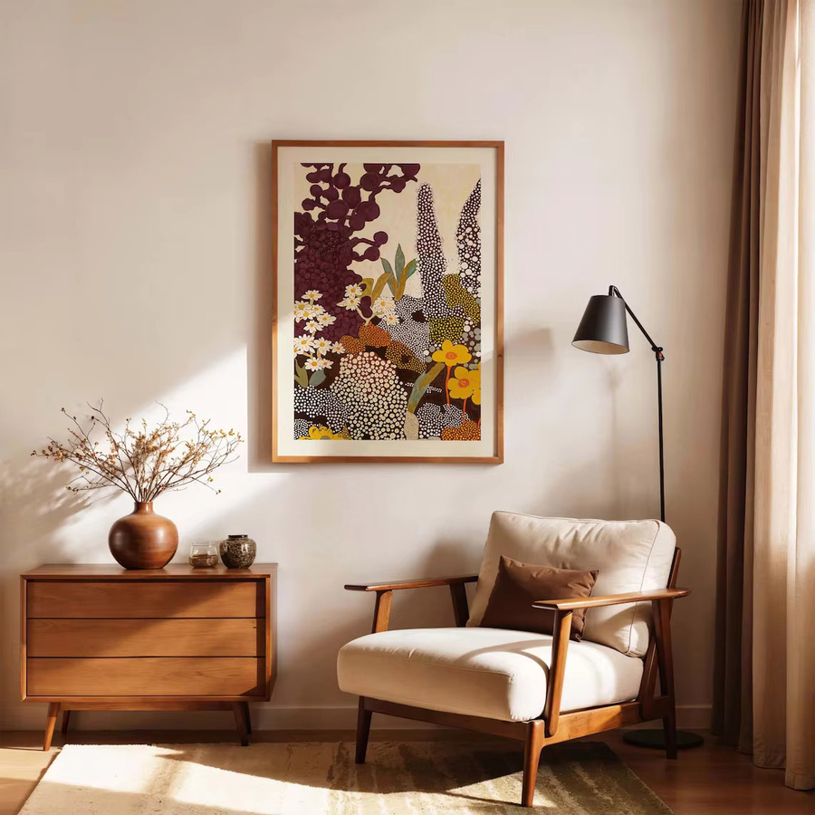 Modernes botanisches Wildblumen-Poster von SHENCHEN, abstraktes Natur-Wandkunst-Design in Mehrfarben, ungerahmter Papierdruck für dein Wohnzimmer oder Schlafzimmer - Bild 2