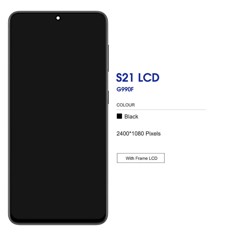 Samsung S21 5G Ersatzdisplay LCD Touchscreen Digitizer mit Rahmen in Schwarz oder Silber für SM-G991B G991B/DS G991U - Bild 3