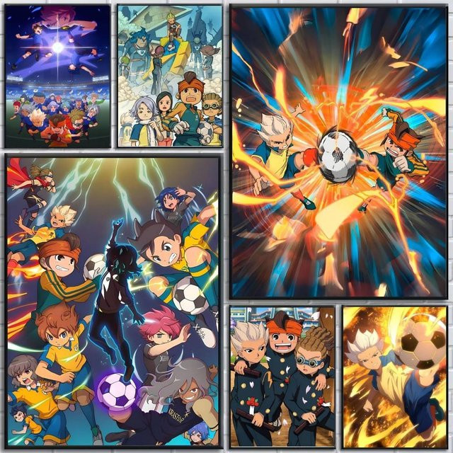Selbstklebender Anime Inazuma Eleven Papierdruck als Wandposter in Mehrfarben - Bild 1