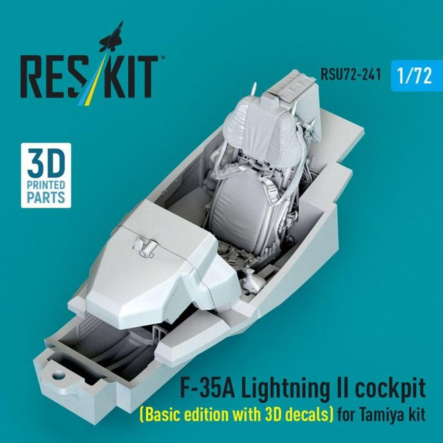 Tamiya F-35A Lightning II Cockpit, Basic Edition mit 3D Decals, 1:72 - Bild 1