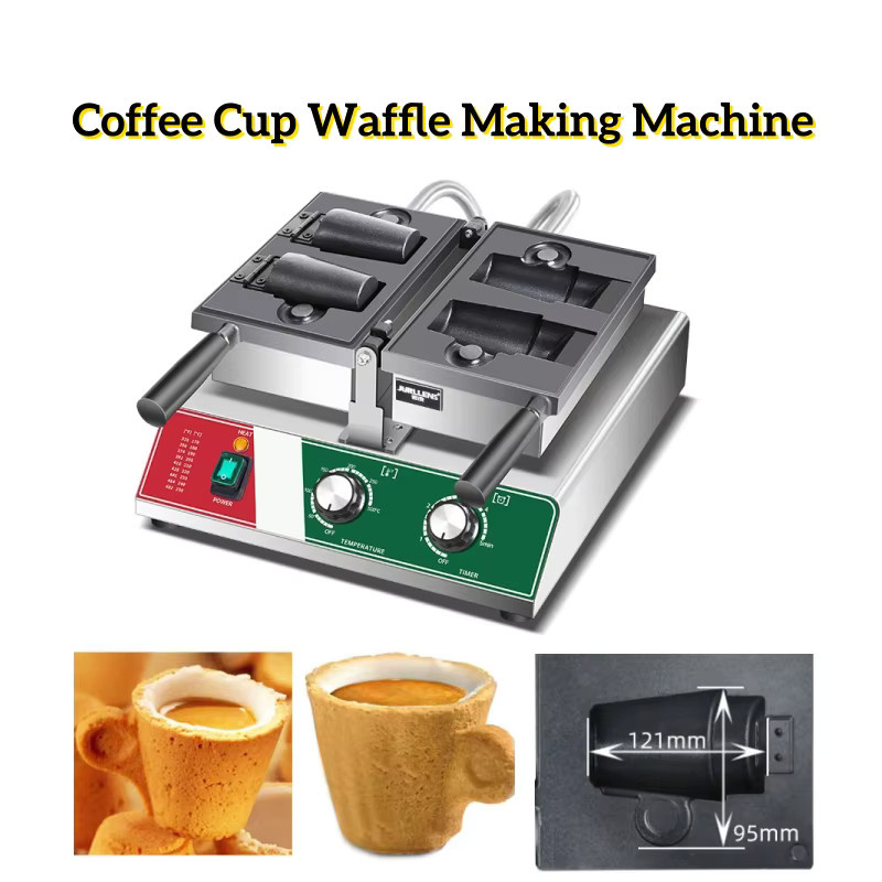 FUWODA Waffeleisen für Kaffeetassen aus Edelstahl in Silber - Bild 2