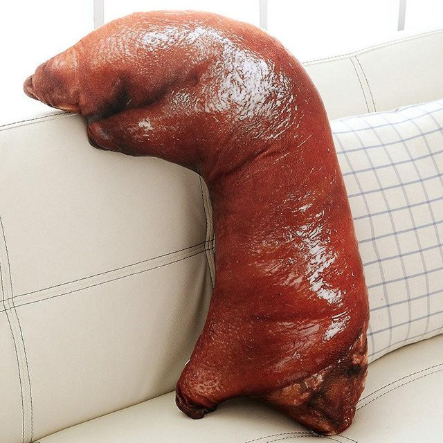 YESFEIER Plüschschweinchen, weiches Kissen, braun, ab 12 Jahre - Bild 1