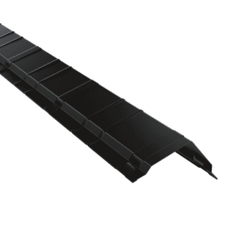 Blachotrapez GmbH Firstblech für Pfannenblechmodule aus Stahl in Schwarz, Länge: 1734 mm, B/T/H: 15 x 32 x 95 x 95 x 32 x 15 mm - Bild 1