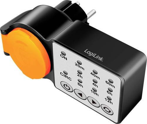LogiLink ET0015 Digitaler Countdown Timer IP44 in Schwarz und Orange - Bild 1