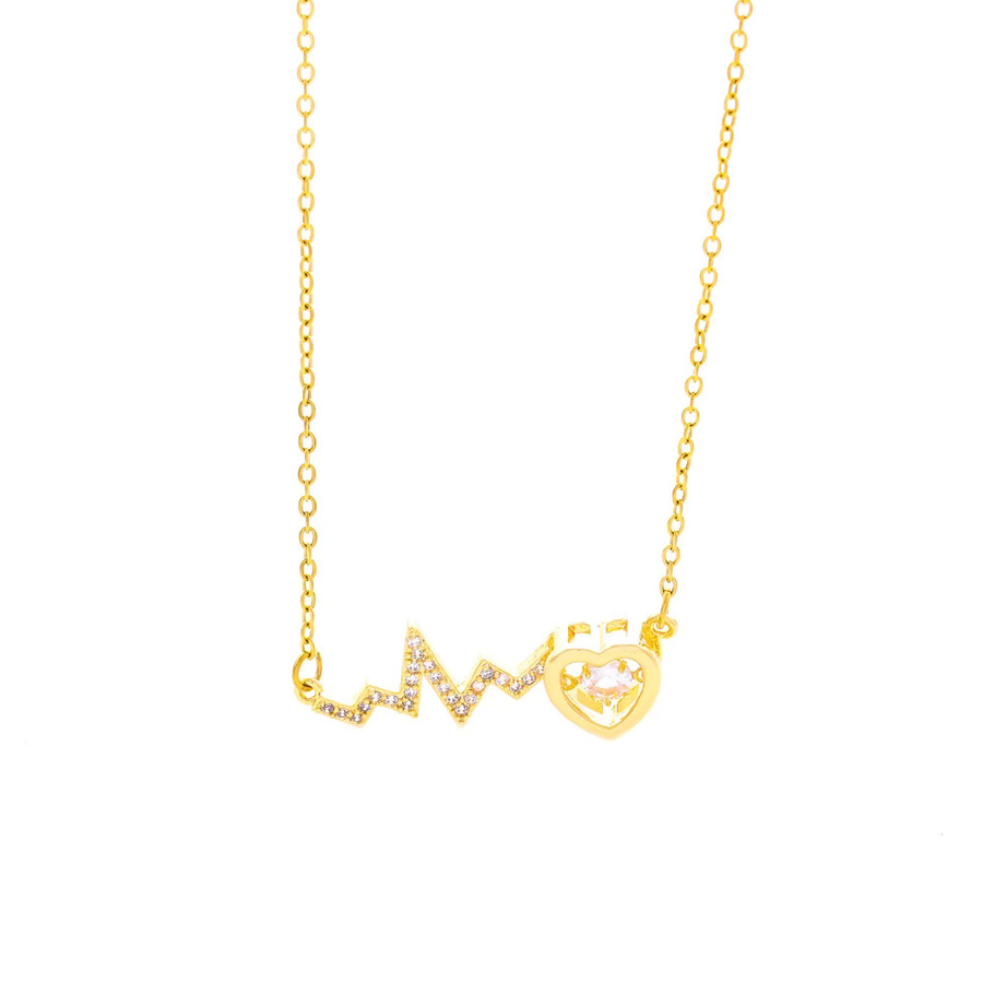 Marisa Halskette, Herz Anhänger, Edelstahl, Gold, Damen - Bild 2