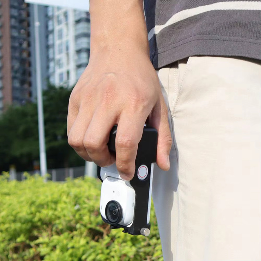 Insta360 Kameragriffhalter für Insta360 GO Ultra, erweiterter Rahmen mit Kamera-Verlängerungshalterung und Auslöser, Schwarz - Bild 3