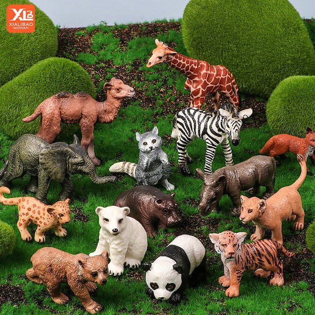 XIALIBAOMOWAN Mini Wilde Tiere Puppe Set, Tiere, Kunststoff, Bunt / Mehrfarbig - Bild 1