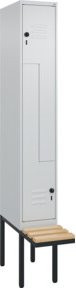 C+P Z-Spind Classic PLUS Sitzbank mit 2 Fächern und Sicherheits-Drehriegel, Buche-Hartholz, B/T/H: 212,0 x 30,0 x 81,5 cm - Bild 1