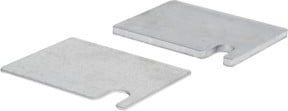 Bito Unterlegbleche SRN-L für Fachbodenregale, Farbe: Silber, B/T: 53 x 38,5 mm, Materialstärke: 3 mm, verzinkt - Bild 1