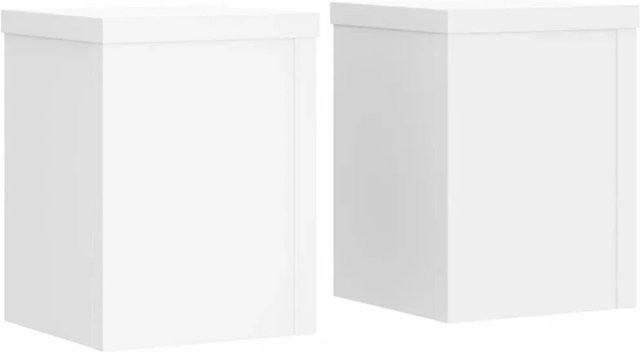 vidaXL Pflanzenständer 2er Set Weiß aus Holzwerkstoff B/T/H: 15 x 15 x 20 cm - Bild 1