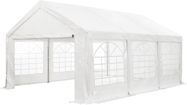 Juskys Partyzelt Gala Festzelt mit UV-Schutz Plane und Seitenwänden Weiß B/T: 6 x 4 m - Bild 1