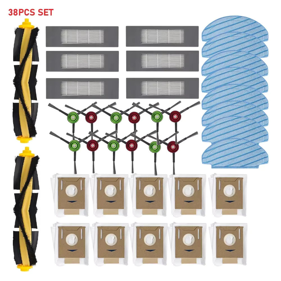 Ecovacs Deebot Ersatzteil-Set für N8, N8 Pro, T8, T8+, T8 AIVI, T9 und T9+ in Multicolour mit Hauptbürste, Seitenbürsten, Staubbeuteln, Hepa-Filtern und Staubbox - Bild 3
