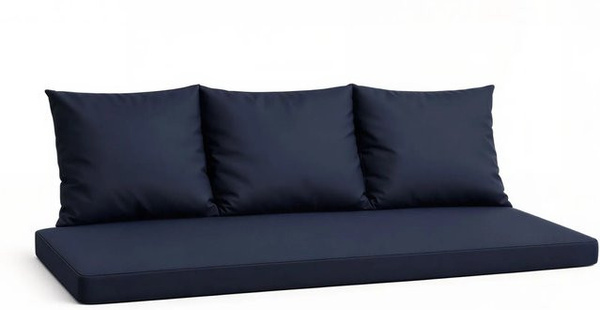 Setgarden Mix-Techno Gartenkissen für Polyrattan Möbel, 1tlg. Marine Blau, B/T/H: 160 x 50 x 50 cm