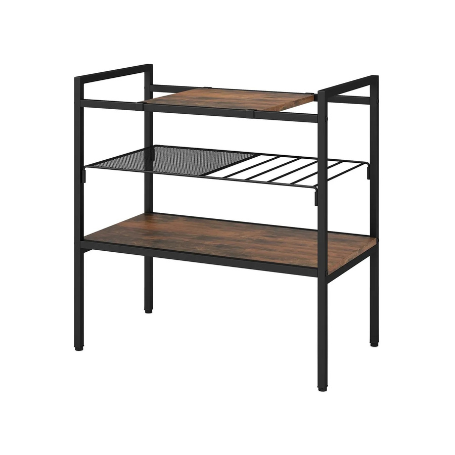 Costway Beistelltisch mit abnehmbarer Platte in Braun, B/T/H: 60 x 33,5 x 61 cm - Bild 2