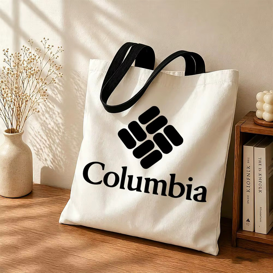 Columb Canvas Aufbewahrungstasche für Schule, Reisen und Einkäufe in Schwarz oder Weiß, B: 35,0 cm, T: 30,0 cm - Bild 2