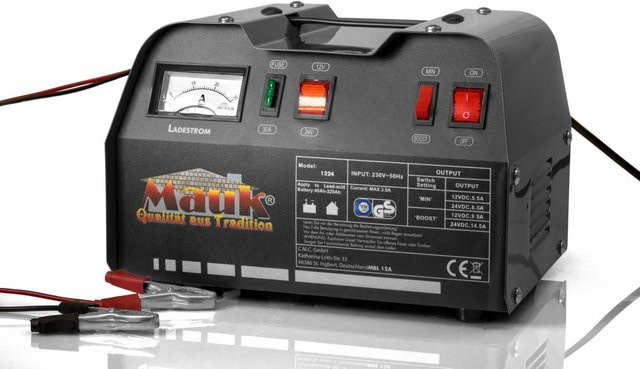 MAUK Batterieladegerät 12V - 24V 12A in Schwarz - Bild 1