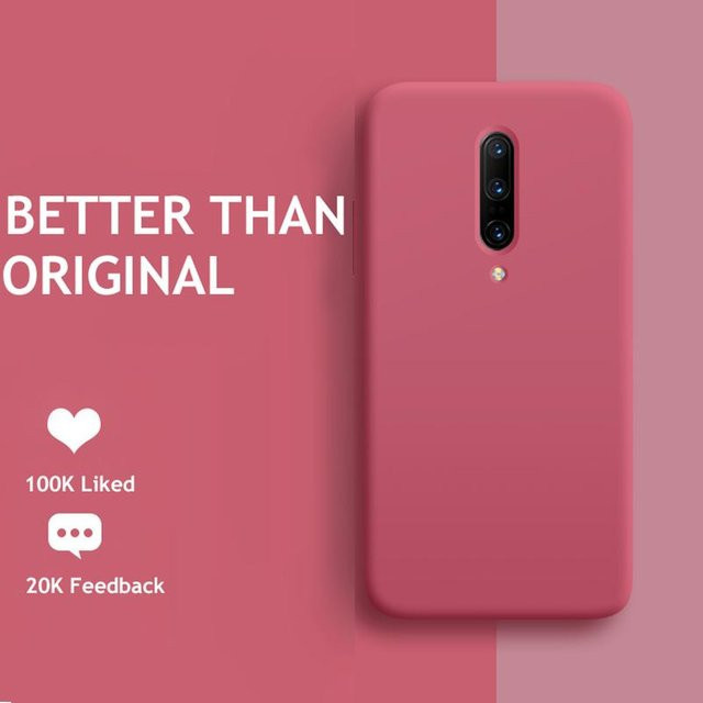 Original OnePlus Handyhülle aus weichem Flüssigsilikon in Pink für OnePlus 5, 6, 7, 8, 9, 10 Pro und 9 RT - Bild 1