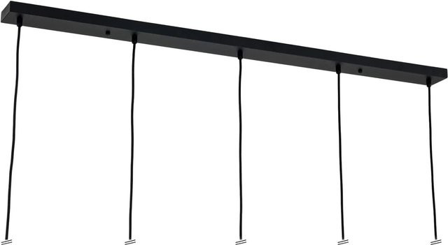 Orion Lightstyle Deckenbaldachin für 5 Auslässe in Schwarz, modern und länglich, Durchmesser: 120 cm, Tiefe: 8 cm - Bild 1