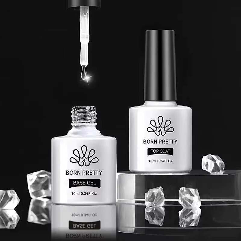 Born Pretty Gel-Kit Basis Gel, Top Coat, 3 Stück, 10 ml, glänzend - Bild 2
