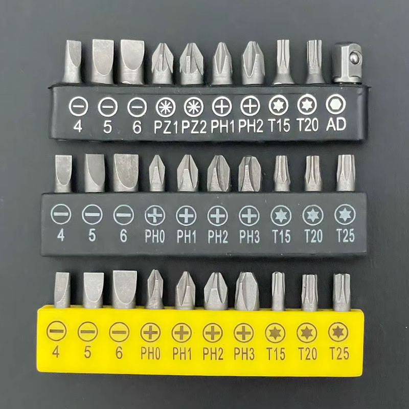 Binoax 10er Set Kreuzschraubendreher Bits mit 60 mm Verlängerungsstange in Schwarz für Elektrowerkzeuge und Holzbearbeitung - Bild 2