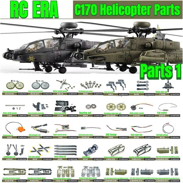RC ERA C170 RC Hubschrauber Ersatzteile, Zubehör, Grün - Bild 1