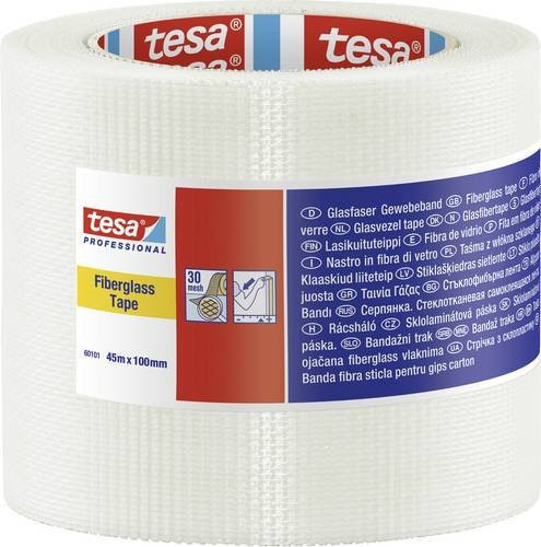 tesa Professional Gewebeklebeband aus Glasfaser in Weiß, Breite: 10 cm, Länge: 45 m - Bild 1